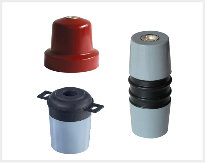 Side connect bushing for  SF6 gas insulation RMU